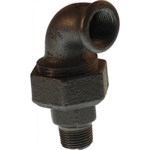COUDE UNION FONTE MÂLE / FEMELLE - FILETAGE 33/42 GALVANISÉ CODITAL