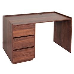 Décoshop26 - Bureau table d'ordinateur  avec passe-câble intégré 78 x 121 x 60 cm aspect noyer 04_0006055 - 3000261620792_0