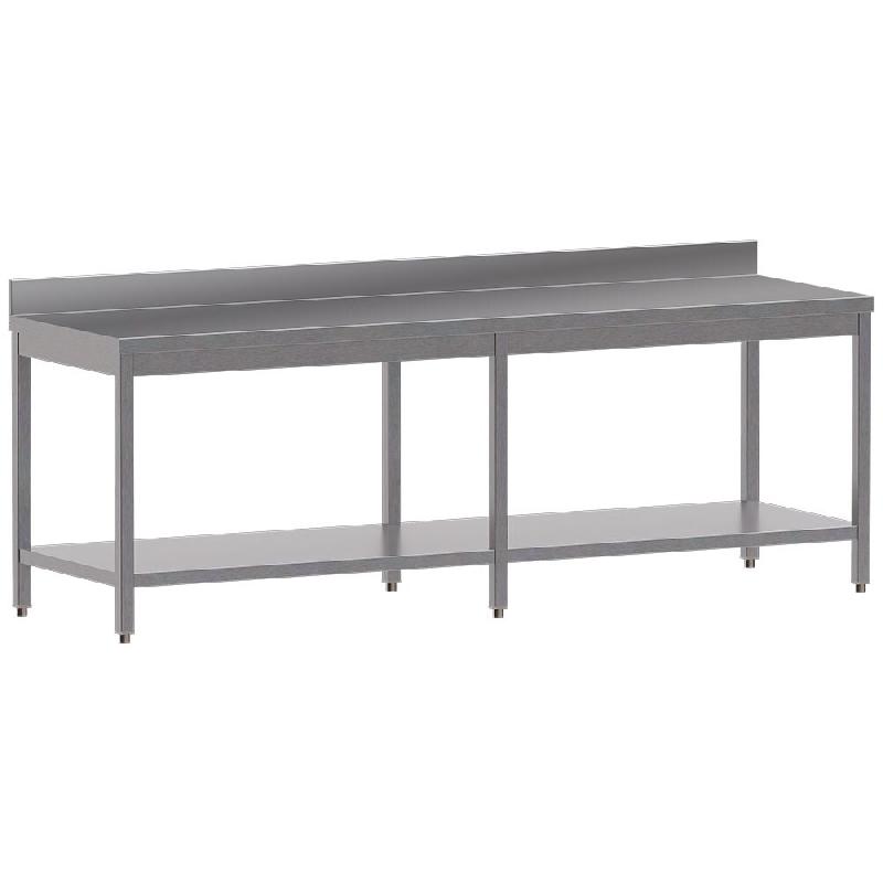 Diamond - Table de travail avec sous tablette + dosseret arrière - réf. TL2271D-ST4 - gris AKS-TL2271D-ST4_0