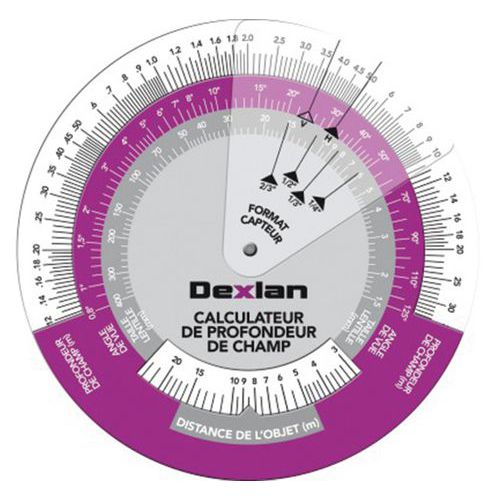 DISQUE CALCULATEUR PROFONDEUR CHAMP POUR CAMERAS - DEXLAN
