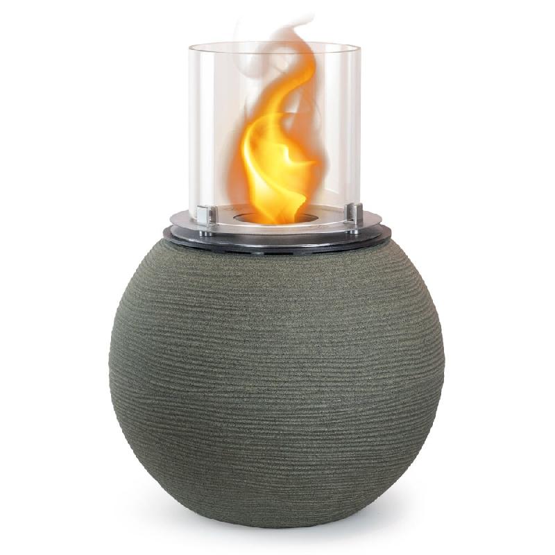 Divina Fire Cheminée au bioéthanol brasero de jardin de sol pour intérieur et extérieur BOTTICELLI Vert Sauge d.40 x h54 - vert 8055829981780_0