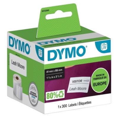 Dymo Etiquettes pour titreuse LabelWriter pour pour Badges (rouleau) - 89x41 mm - boîte de 300 étiquettes - Modèle S0722560_0