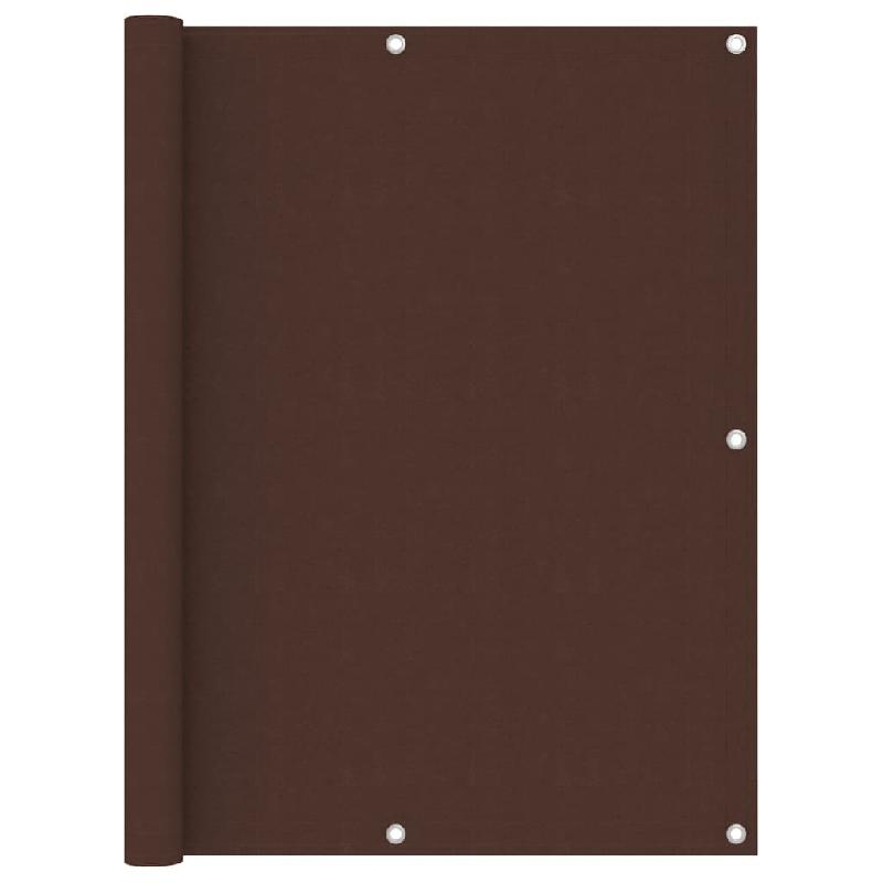 Écran de balcon brise-vue - Protection confidentialité 120x600 cm - Tissu Oxford marron - Réf 02_0010227_0