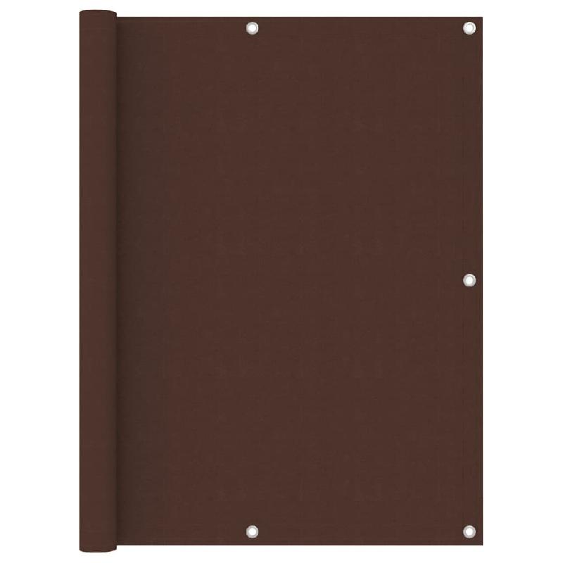 ÉCRAN DE BALCON BRISE PARE VUE PROTECTION CONFIDENTIALITÉ 120 X 600 CM TISSU OXFORD MARRON 02_0010227_0