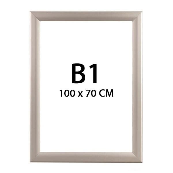 Edimeta Cadre Affichage Etanche CLIC-CLAC Mural B1 (100 x 70 cm) - gris aluminium VAC960WP_0