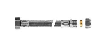 Ezyflex PEI DN8-DN13 - Flexible métallique inox avec raccords laiton nickelé_0