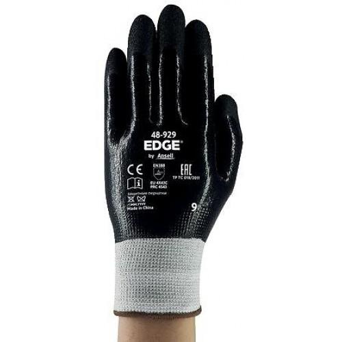 GANTS ANTI-COUPURE EDGE® 48-929 - OLÉOFUGE - ENDUCTION TOTALE NITRILE - T11 ANSELL