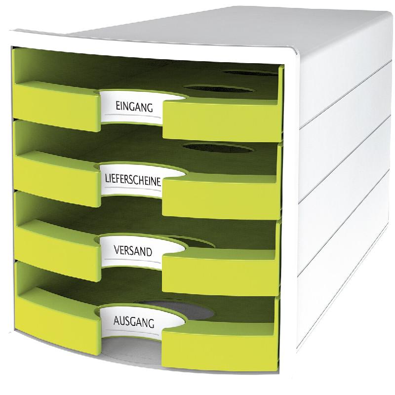 HAN Module de rangement IMPULS 2.0 Trend Colour, 4 tiroirs A4+, coloris blanc/jaune - 1013-50_0