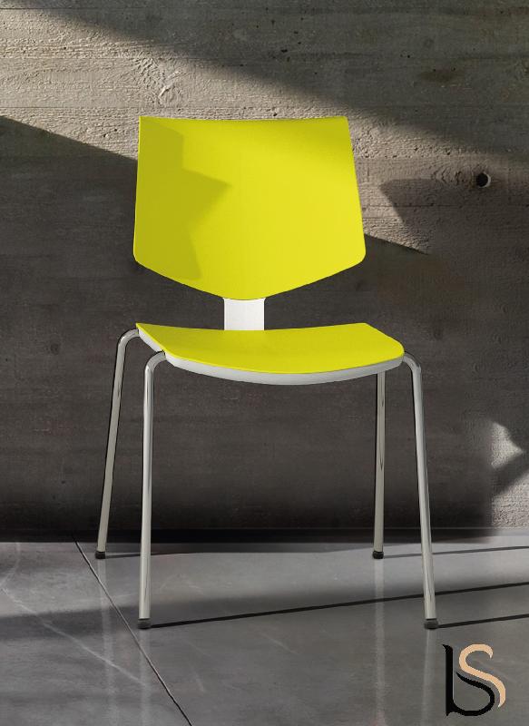 Lot de 2 chaises polyvalentes Loola - Mobel Linea. - Jaune_0