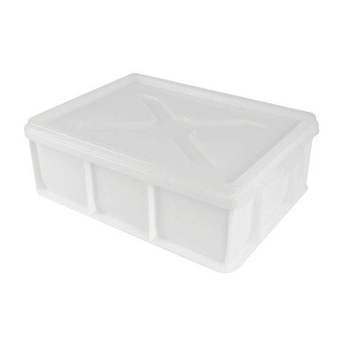 LOT DE 2 - DEMI BAC À PÂTONS BLANC 400X300 PEHD HAUTEUR 10 CM 9 L