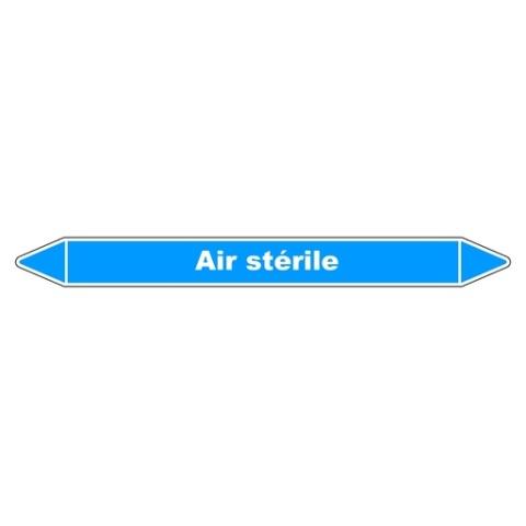 LOT DE 5 - MARQUEUR DE TUYAUTERIE - AIR STÉRILE - EN VINYLE LAMINÉ 450 X 52 MM