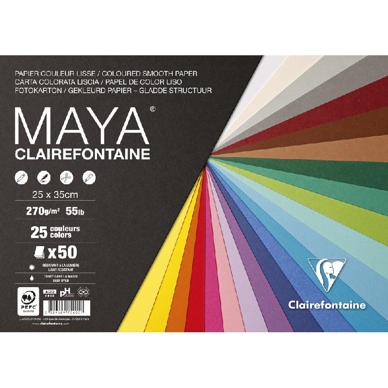 MAYA PAQUET 50F 25X35CM 270G - ASSORTIMENT - LOT DE 2