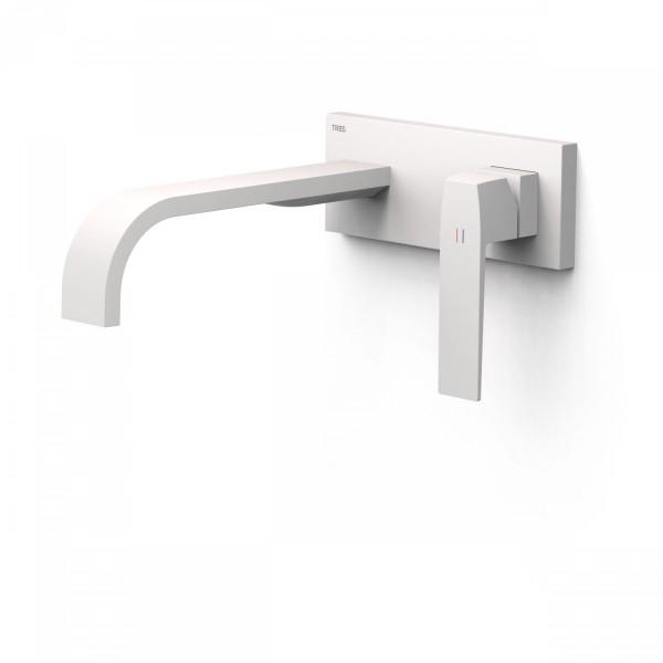 MITIGEUR ÉVIER MURAL STRUCTURE ENCASTRÉE INDIVISIBLE SUPPORT SILENTBLOCK WHITEMAT (BLANC MAT) - TRES 20230014BM
