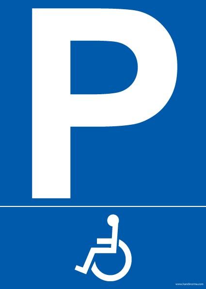 LOT DE 2 - PANNEAU PARKING PICTOGRAMME PMR - 150 X 210 - PVC