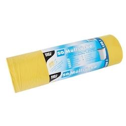 Papstar Sacs poubelle, LDPE 120 l 110 cm x 70 cm jaune - jaune plastique 10051_0