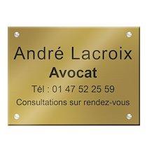 PLAQUE SIGNALÉTIQUE PERSONNALISABLE PLEXI COLOR - 36 X 20 CM JUSQU'À 4 LIGNES