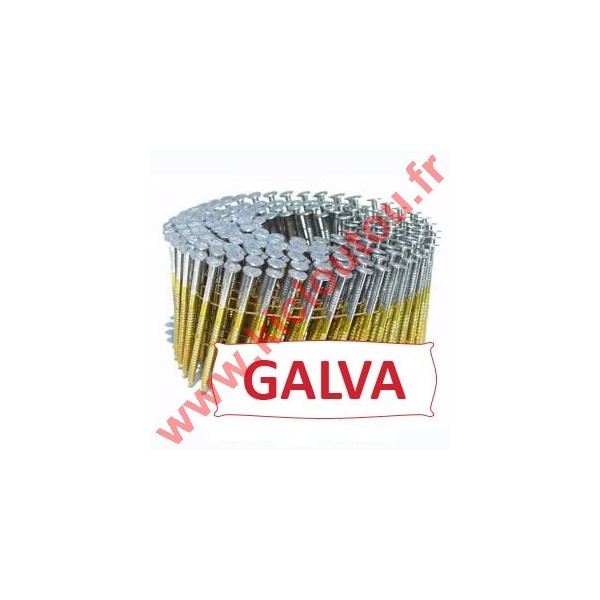 POINTES 16° 2.3X50 MM CRANTÉES GALVA EN ROULEAUX PLATS FIL MÉTAL X 10500