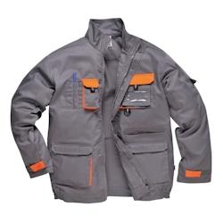 Portwest - Blouson de travail homme TEXO CONTRAST Gris Taille M - Textile 60% Coton 40% Polyester - UPF 50+ - 12 poches_0