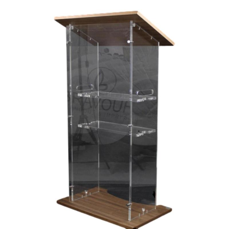 Pupitre bois/acrylique Ensemble - transparent - Bravour® avec design luxueux et personnalisable_0