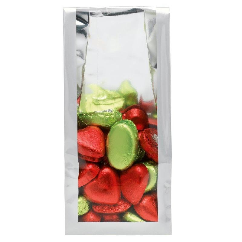 Sachet confiseur glossy blanc nacré - 90x45x240mm - par 50_0