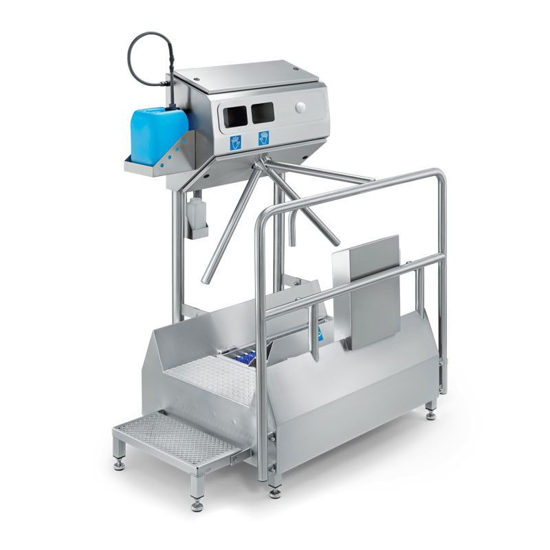 Sas d'hygiene : tourniquet électrique, automate de désinfection à 2 mains_0