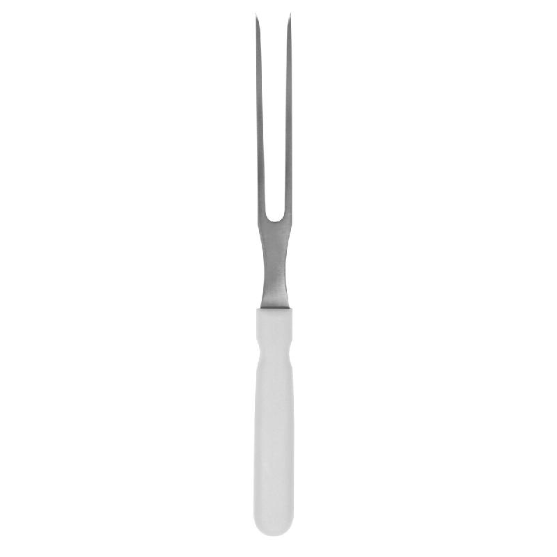 Schneider - Fourche saucisse, blanche, 245 x 16 mm, longueur de lame : 95 mm, manche (blanc) - blanc inox 177004_0
