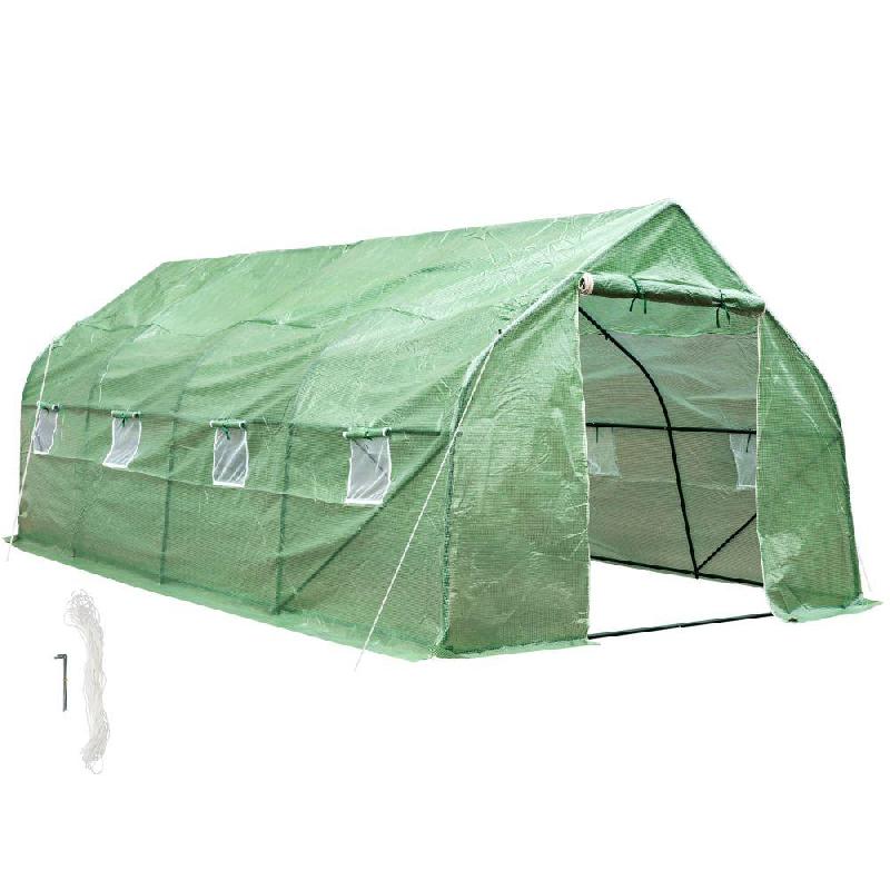 SERRE DE JARDIN JARDINAGE OUTILLAGE TUNNEL 18 M² 1608017_0