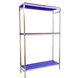 SimonRack Étagère en acier inoxyable initiel SIMONINOX 3 plateaux en polypropylène 2000x1260x500 mm (haut x largeur x profondeur) - 8425437074820_0