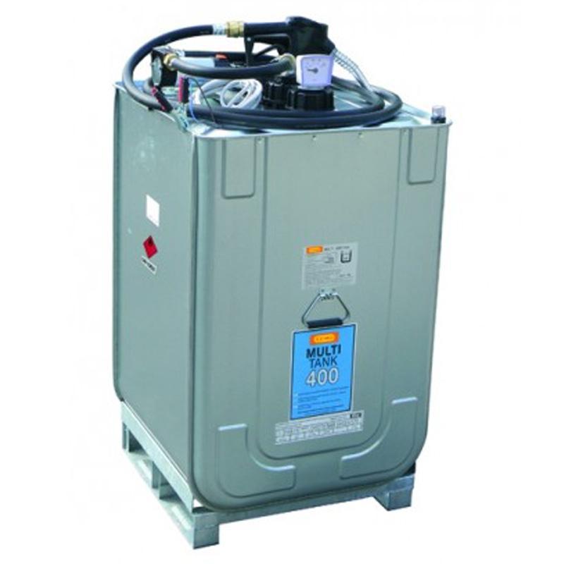 Station de ravitaillement gasoil MULTI PRO 400 litres - Pompe électrique 12 V - Homologuée ADR - CEMO - Réf. 9593_0