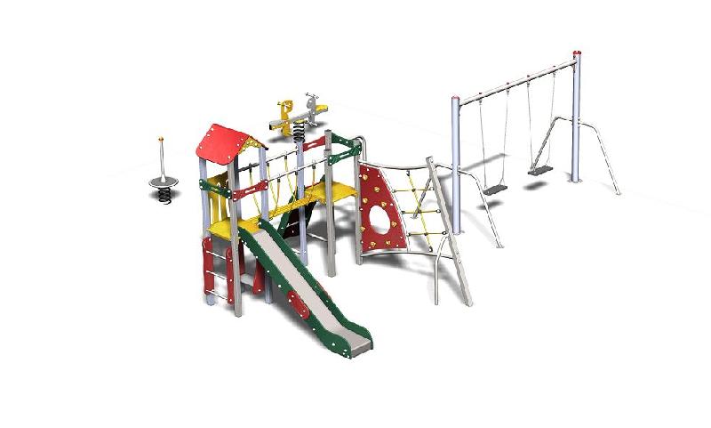 Structure de jeux combinées - NEO21201I - PNEO - MR20 - BN01PE - Kitneo7 avec toboggan, mur d'escalade et balançoire_0