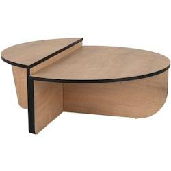 Table basse en aggloméré Podium chêne miel et noir Hanah Home - 8684283439751_0