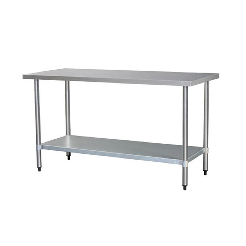 Table de travail 2 niveaux 160x70cm acier argent_0