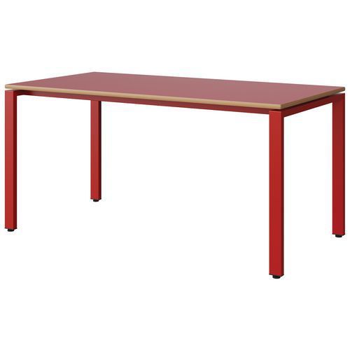 TABLE MALIBU 160X80 T6 SOUDÉ STRA ALAISÉ ROU U321/ROUGE 3020 - MANUTAN EXPERT