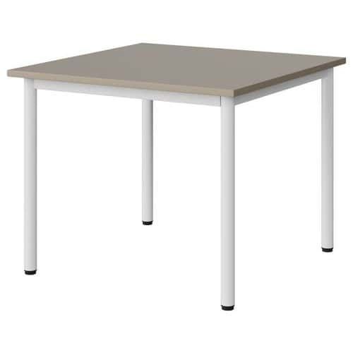 TABLE MALIBU 80X80CM T4 4P STRA ABS GRIS U727/BLC 9016