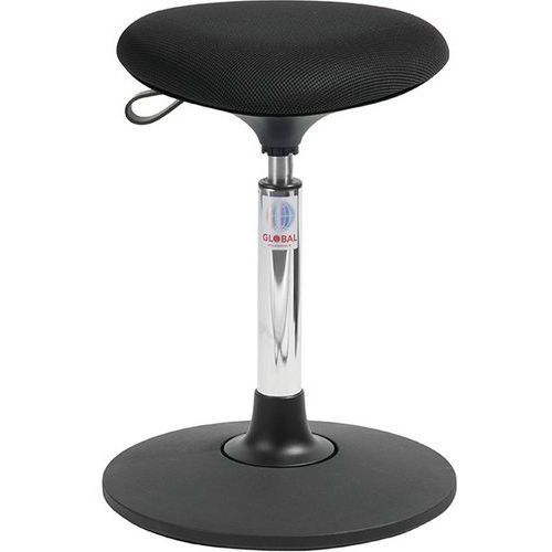 TABOURET SWAY TRIA - TISSU 3D - BAS - NOIR - GLOBAL PROFESSIONAL SEATING