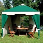 TONNELLE AUTOPORTANTE LUXURY 3 X 3 M  COLORIS VERT + 2 RIDEAUX TONNELLES DE JARDIN_0