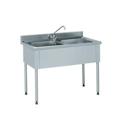 Tournus Equipement Plonge 2 bacs avec robinetterie mélangeuse longueur 1200 mm Tournus - 816673 - plastique 816673_0