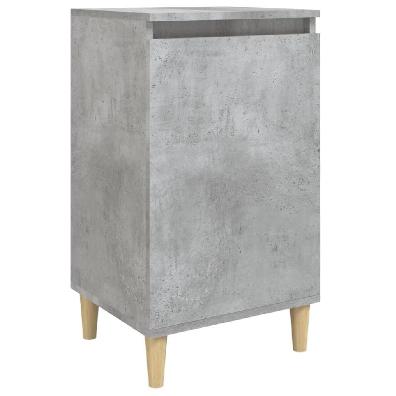 VidaXL Table de chevet gris béton 40x35x70 cm bois d'ingénierie – Modèle Nuance Nuit - Bois manufacturé 819636_0