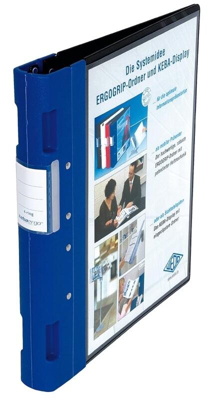 Wedo 05815003 Ergogrip Dossier A4 40 mm 4 Rings Plastique Bleu - 4003801040172_0