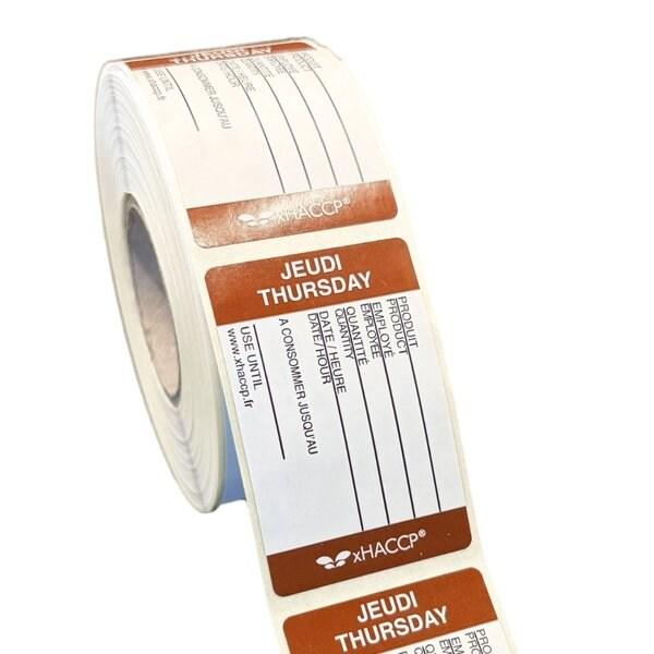 XHACCP Etiquettes DLC Jeudi - 300pcs - bronze papier 3NAFR17700_0