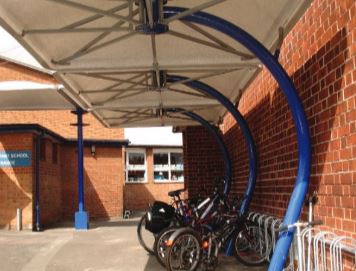 Abri vélo LAGO - modulaire et robuste avec toiture rigide grise mouchetée_0