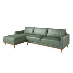 AC ANGEL CERDA Angel Cerdá Canapé d'angle gauche en cuir vert 6200C 295 x 160 x 90 - vert fourrure 8435631031970_0