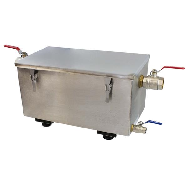 Bac à graisse tout inox manuel - 20 L, 100 L, 250 L - Pour 50 à 250 couverts_0