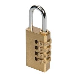 Cadenas à Combinaison en Laiton 4 Chiffres – Sécurisé et Pratique pour Vos Effets Personnels - Silverline - jaune 5024763045158_0