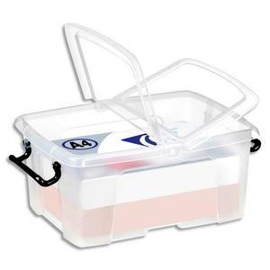 Cep boîte de rangement smart box strata avec couvercle clipsé dims int.22,1x31,5cm transparent 12l_0