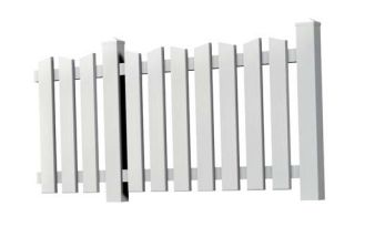 Clôtures PVC - GYT - barreaux vissés 86 x 24 mm avec embouts biais_0