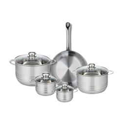 Ensemble de 1 Poêle de cuisson 28 cm et 4 faitouts 12, 14, 20 et 24 cm Elo Profi Brillant - gris 3176239987171_0