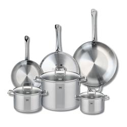 Ensemble de 3 Poêles de cuisson 24, 28 et 32 cm et 3 faitouts 16, 20 et 26 cm Elo Profi Citrin - gris 3176239951325_0