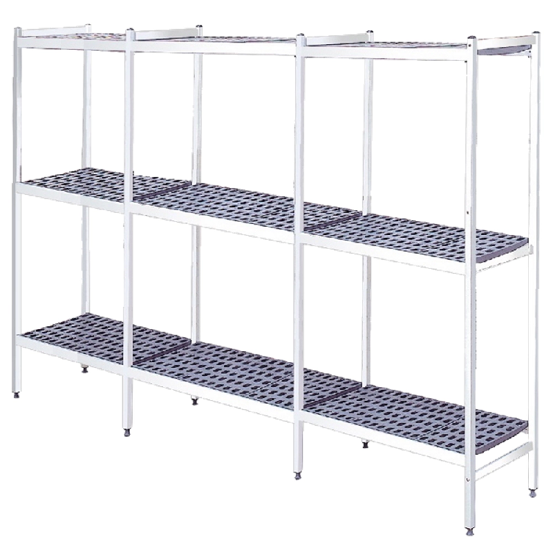 EURAST - Étagères en duralumin 3 niveaux - 3981x470x1700 mm - 39814300 - inox 39814300_0