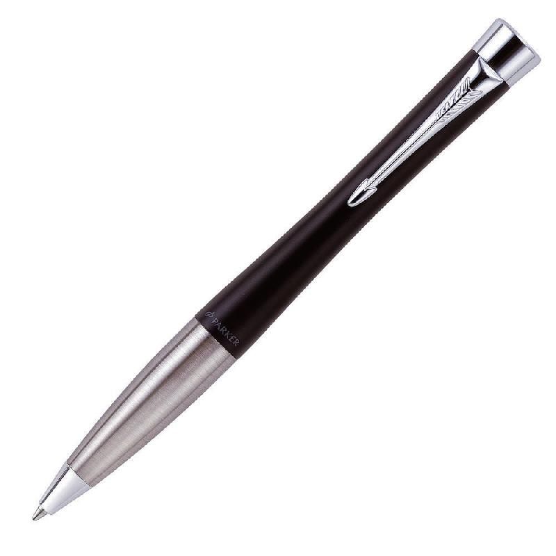 PARKER STYLO À BILLE PRESTIGE RÉTACTABLE URBAN - POINTE MOYENNE -CORPS NOIR ENCRE BLEUE